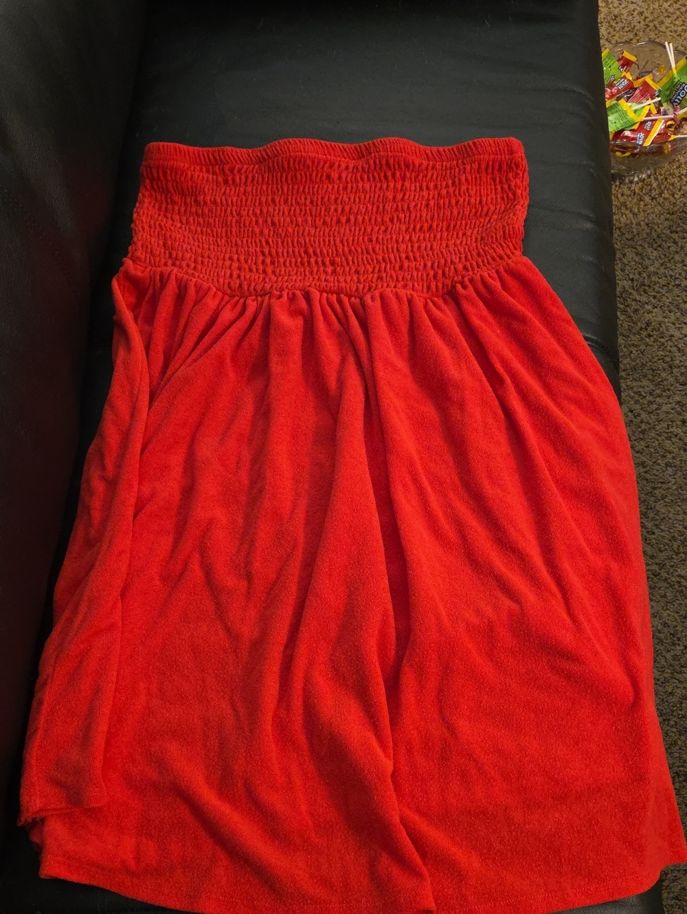 torrid Red Smocked Strapless Sleep Dress